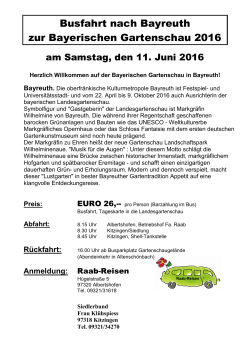 Bayerische Gartenschau 2016 - Bayreuth