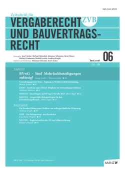VERGABERECHT UND BAUVERTRAGS- RECHT