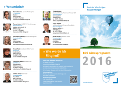 Jahresprogramm 2016 - beim BDS Dillingen