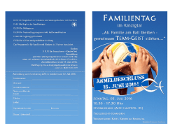 Infos zum Familientag 2016 - Katholische Pfarrgemeinde St. Anna