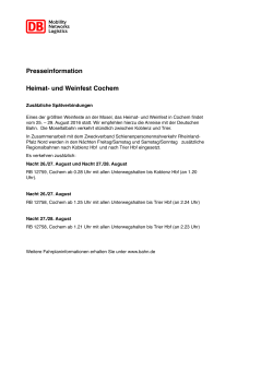 Information Weinfest Cochem 2016