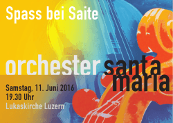 Spass bei Saite - Orchester Santa Maria