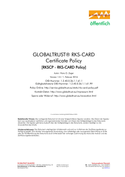 RKS-CARD-Information - GLOBALTRUST Certification Service