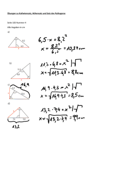 Übungen zu Euklid und Pythagoras