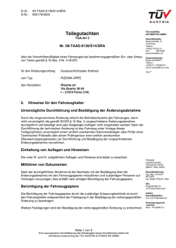 t&uuml;v-gutachten rasten