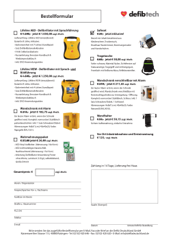 Bestellformular Defibrillator
