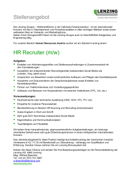 Stellenangebot HR Recruiter (m/w)