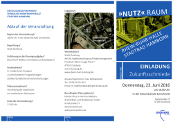 Ablaufplan Zukunftsschmiede