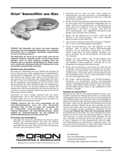 Orion® Sonnenfilter aus Glas