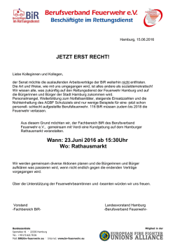 JETZT ERST RECHT! - Berufsverband Feuerwehr e.V.