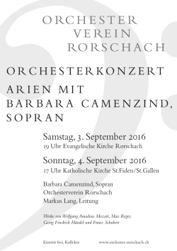 flyer Konzert 2016 - Orchesterverein Rorschach