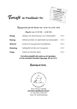 Torcafé im Friedländer Tor - Torcafe in Neubrandenburg