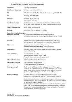 Ausschreibung - Thüringer Schützenbund eV