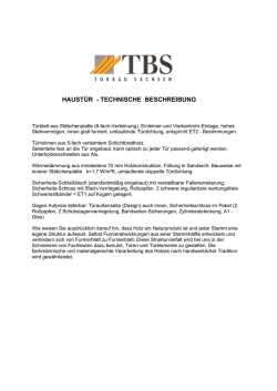 haust&uuml;r - technische beschreibung
