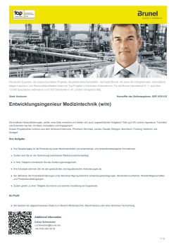 Entwicklungsingenieur Medizintechnik Job in Karlsruhe