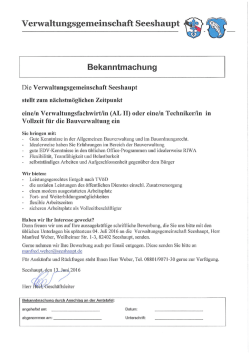 in Vollzeit für die Bauverwaltung