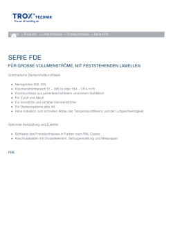 serie fde - TROX GmbH