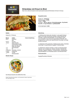 Hirtenk&auml;se mit Kraut im Brot