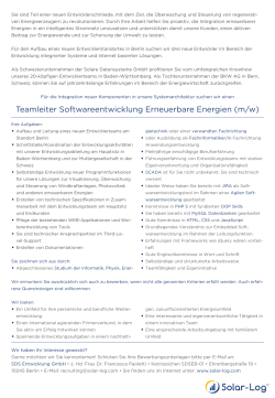Dieses Stellenangebot als PDF speichern
