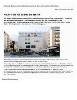 Neuer Platz für Bozner Studenten