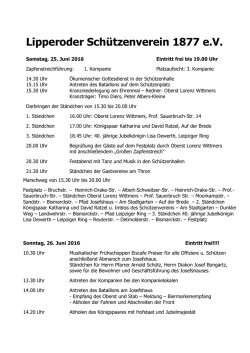 Festprogramm (ggf. &Auml;nderung je nach