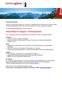 Informatiker/in Support - Kantonspolizei- 50% [PDF