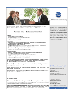 Assistenz (m/w) – Business Administration