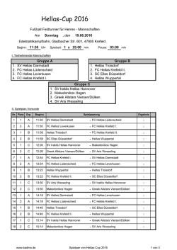 Hellas-Cup 2016 - SV Iraklis Hellas eV Hannover