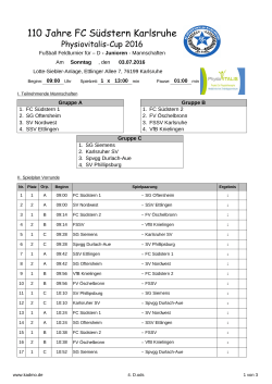 Spielplan - VfB 05 Knielingen - E