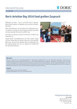 Doric Aviation Day 2016 fand gro&szlig;en Zuspruch