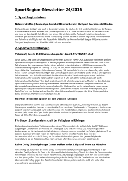 SportRegion-Newsletter 29/2009