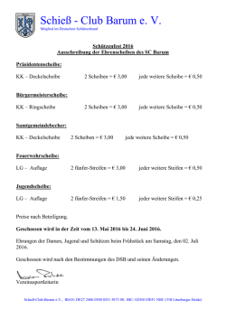 Ehrenscheiben Schiessen - Schie&szlig;-Club