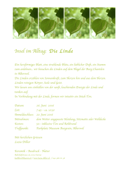 Insel im Alltag: Die Linde - Keramik - Ausdruck