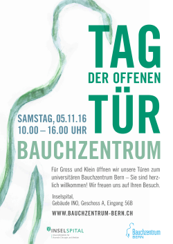 Tag der offenen Türe Bauchzentrum Bern - Sa, 5. Nov