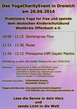 Das YogaCharityEvent in Dreieich am 26.06.2016