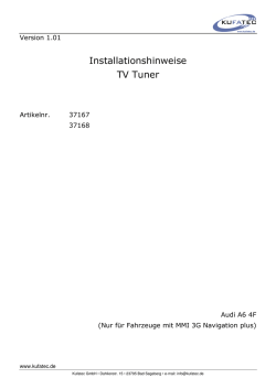Audi A6 4F TV MMI 3G _deutsch