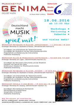 Initiative Deutschland macht Musik - spiel mit!
