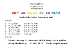 Eltern und Freunde Chor der MSAM