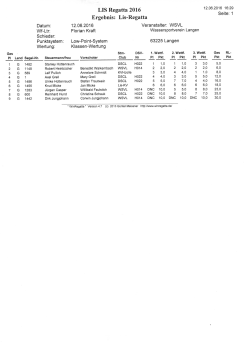 Lis-Regatta 2016 - Wassersportverein Langen