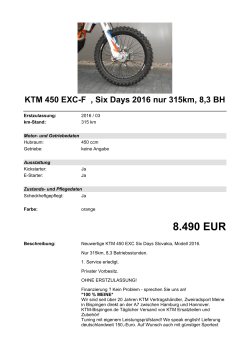 Detailansicht KTM 450 EXC-F €,€Six Days 2016 nur