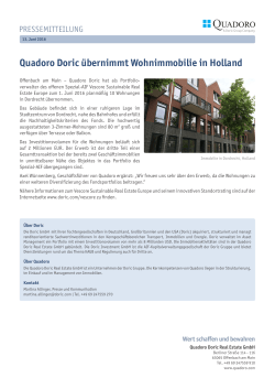 Quadoro Doric übernimmt Wohnimmobilie in Holland