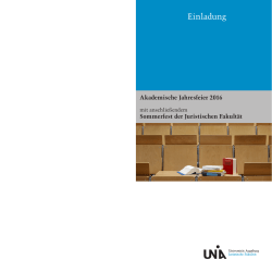 Einladung - Anmelde-Seite der Juristischen Fakult&auml;t