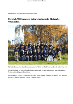 Herzlich Willkommen beim Musikverein Eintracht Attenhofen.
