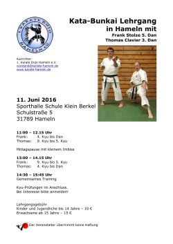Kata-Bunkai Lehrgang - KARATE VERBAND NIEDERSACHSEN eV