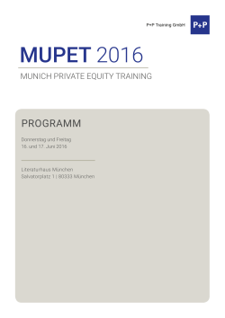 Programm zur MUPET 2016