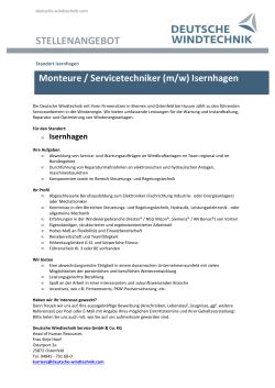 Monteure / Servicetechniker (m/w)