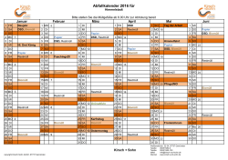 Abfallkalender 2016 für