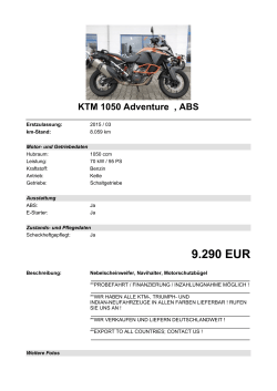 Detailansicht KTM 1050 Adventure €,€ABS