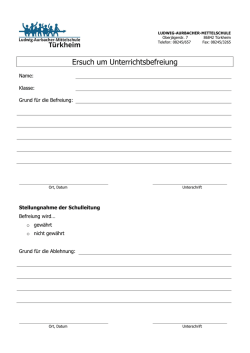 Hiermit erlaube ich meiner/m Tochter/Sohn im Schuljahr 2009/2010