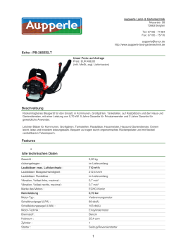 Echo - PB-265ESLT Beschreibung Features Alle